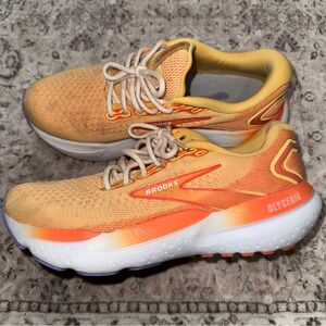 Brooks Glycerin 21 Sunburst Running Shoes Womens 7.5 Orange/Purple Medium B